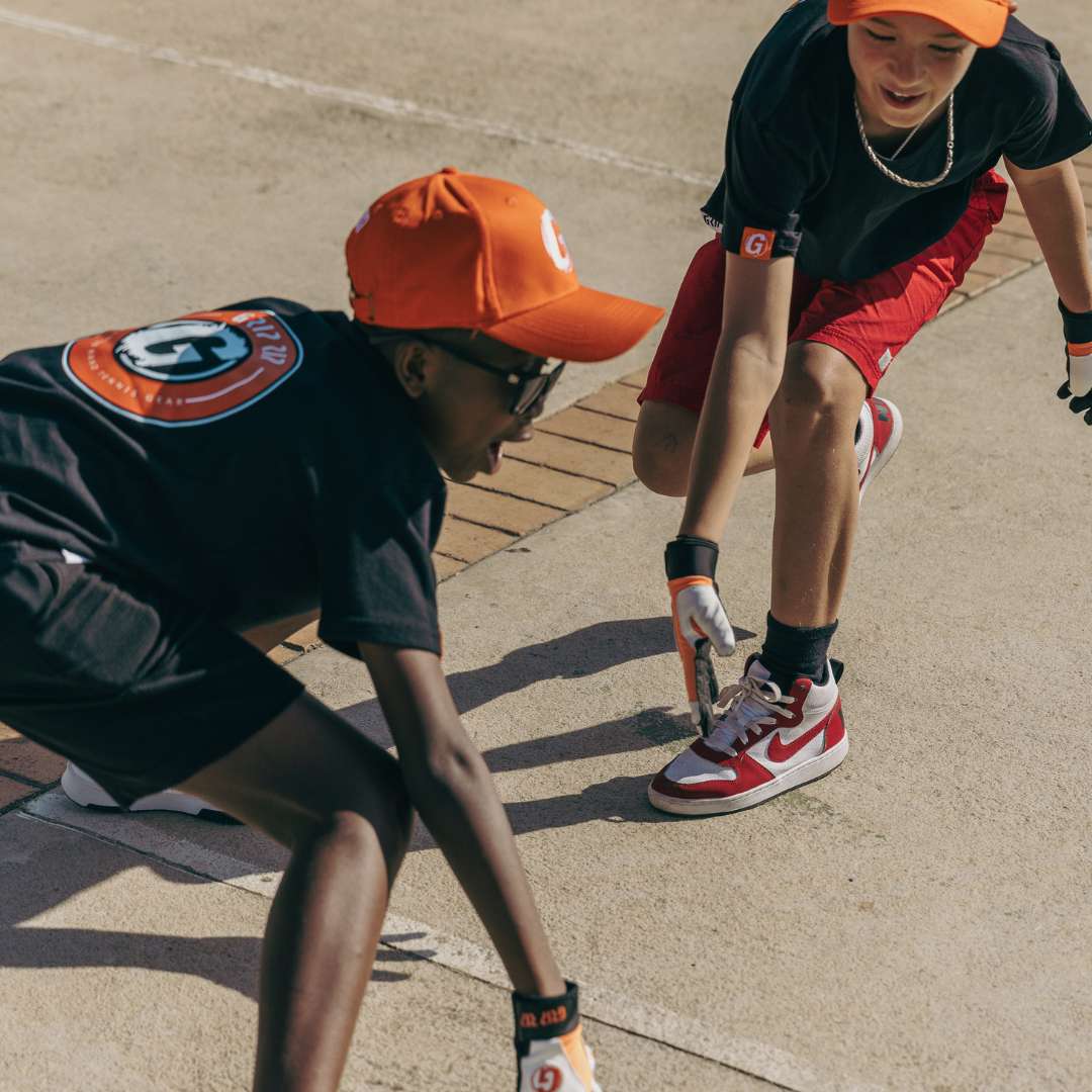kids playing hand tennis